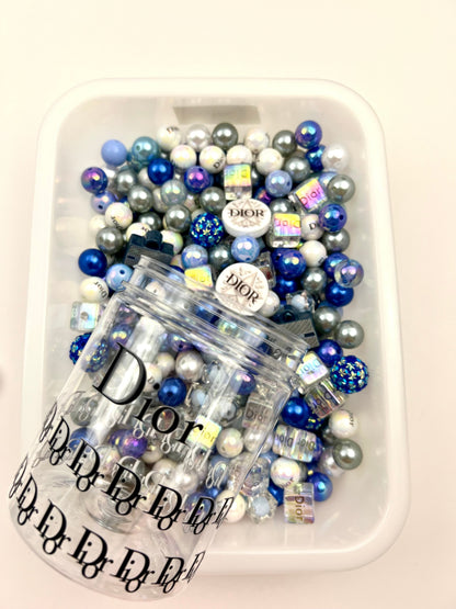 Acrylic bottle with designer beads