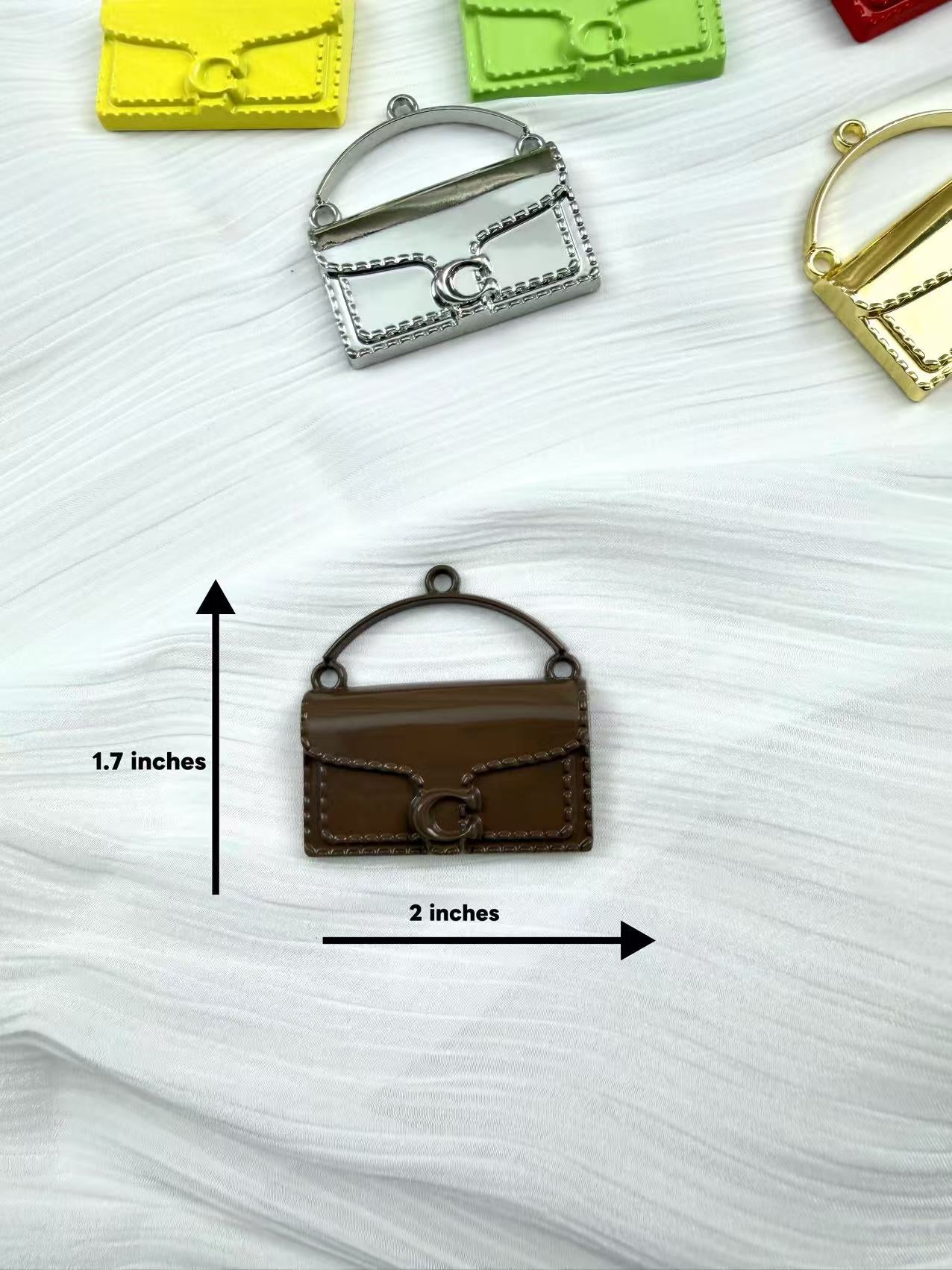 Big mental designer bags keychains
