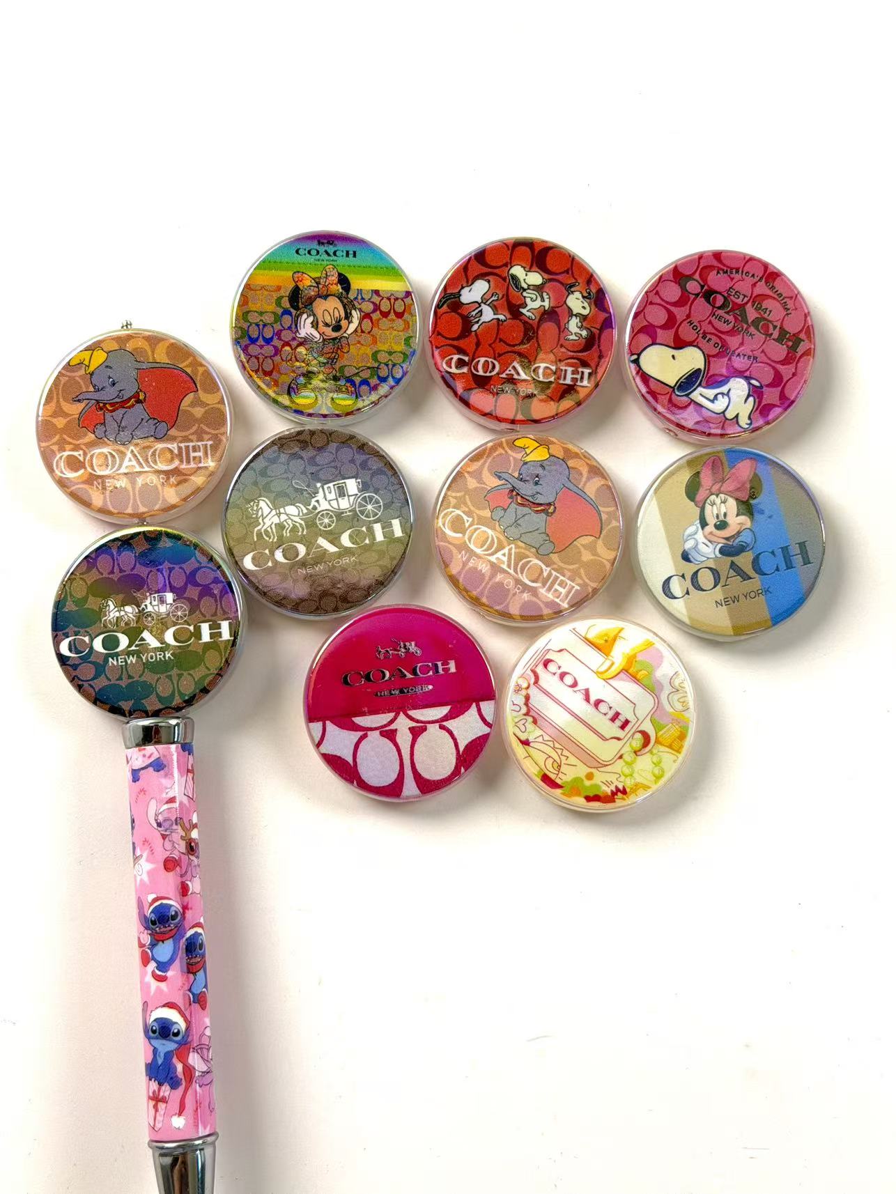 Coach round Beads