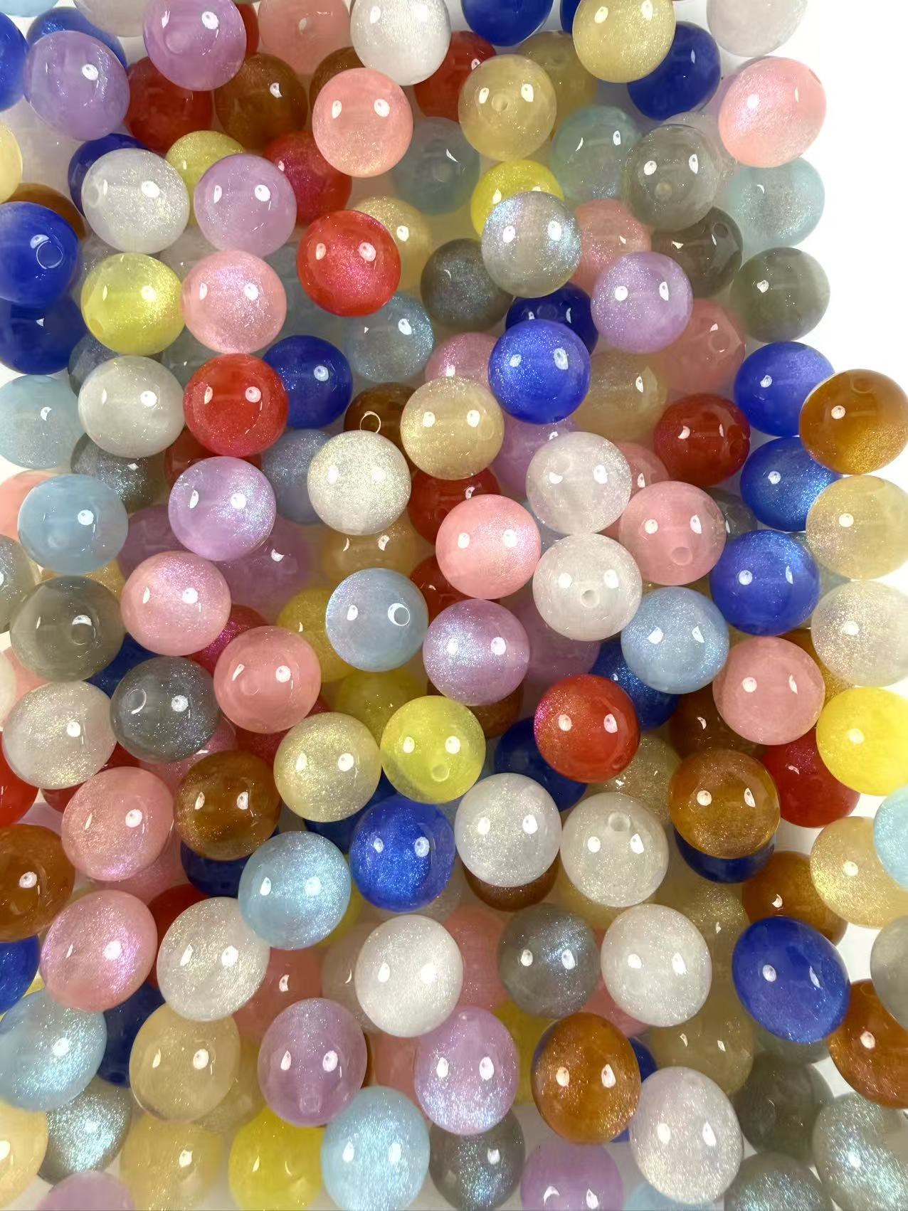 16mm resin chatoyant shiny Beads