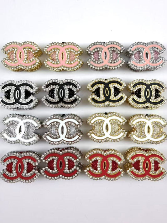 Designer alloy fancy metal logo beads