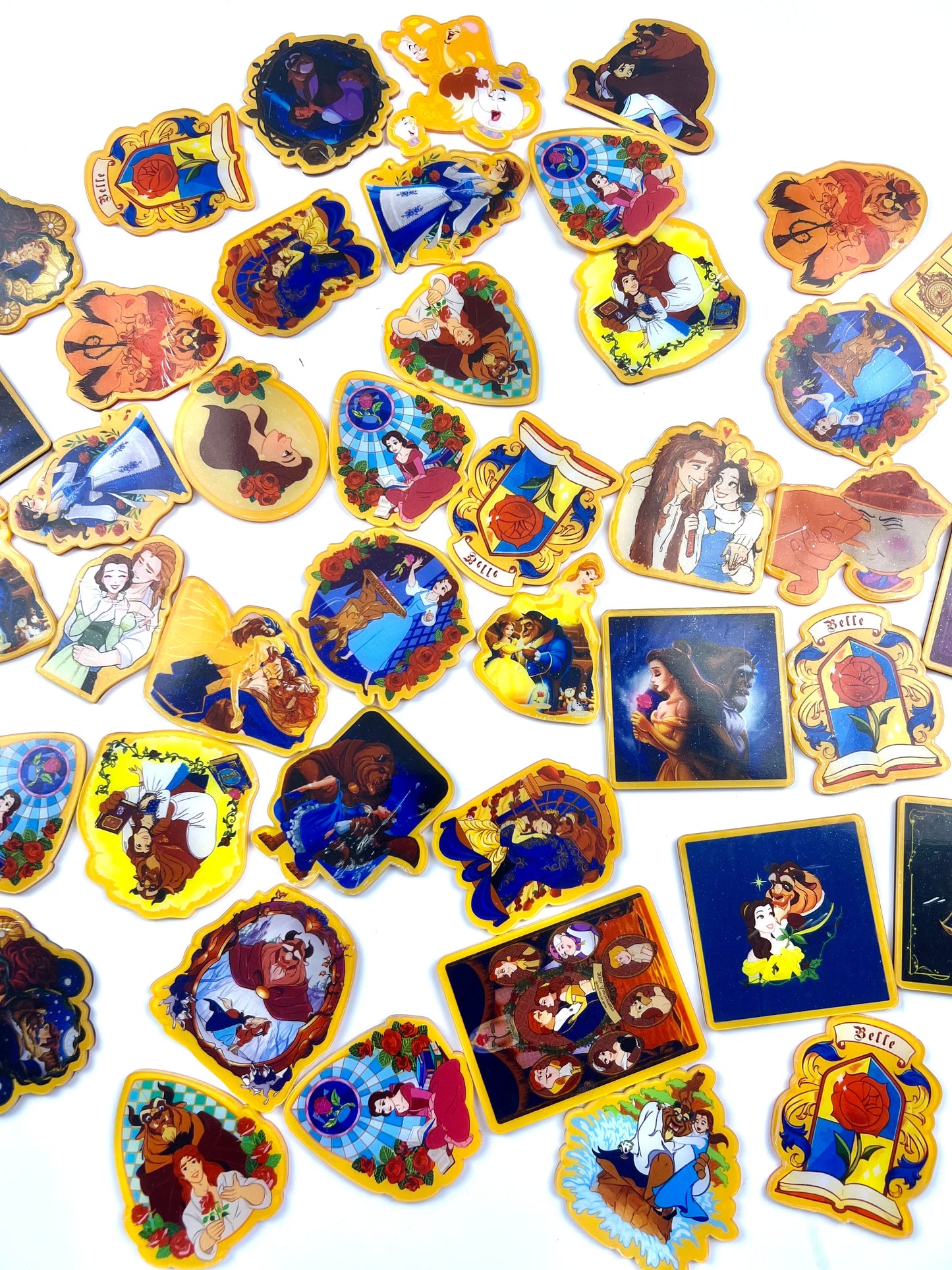 6cm beauty and beast acrylic flatback sheet