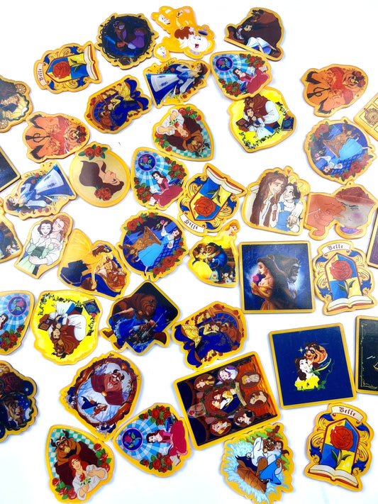 6cm beauty and beast acrylic flatback sheet