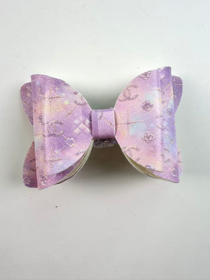 Designer leather Big bow beads