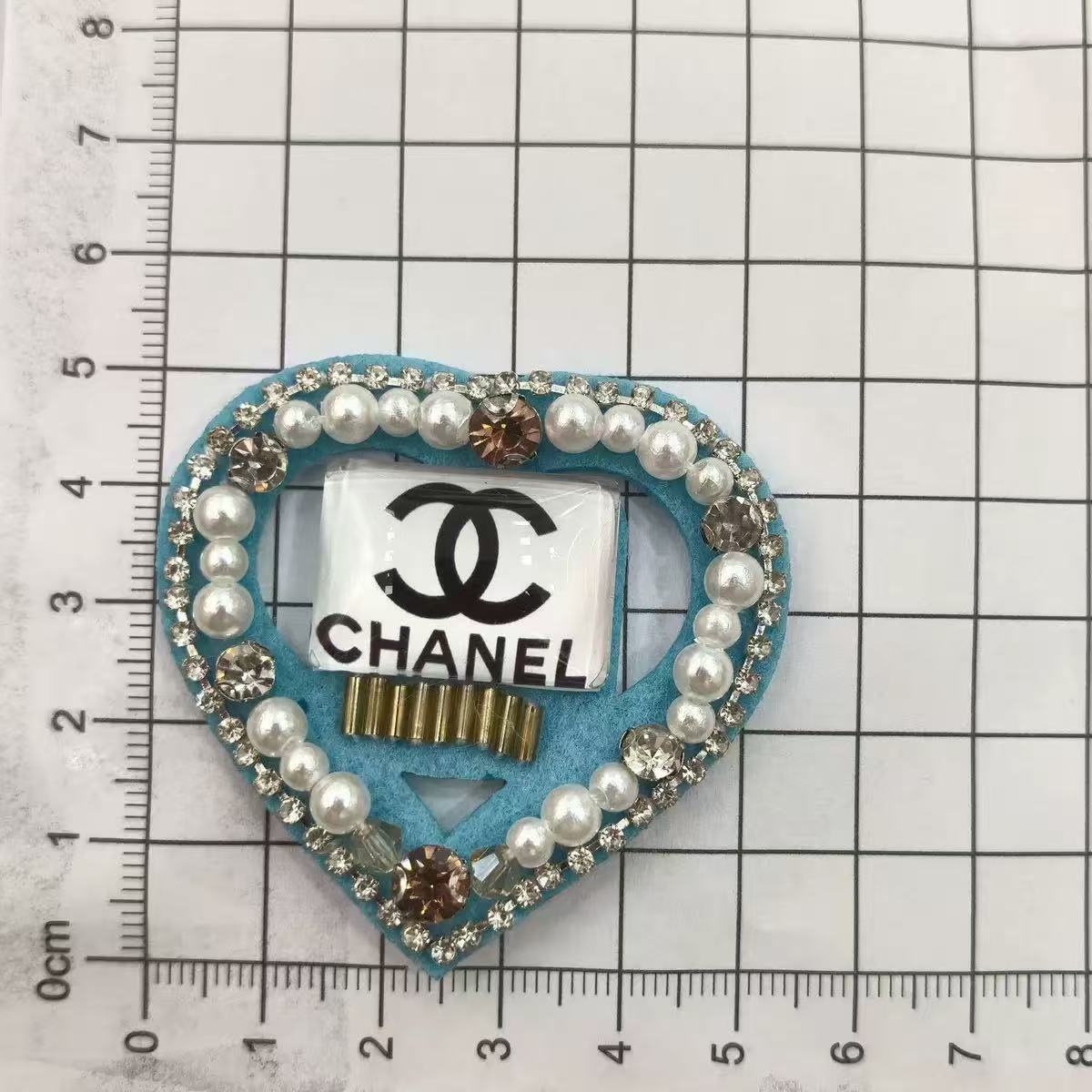 PATCH CC-Style Pearl & Rhinestone Fabric  Patches