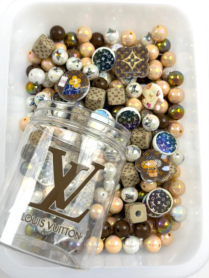 Acrylic bottle with designer beads