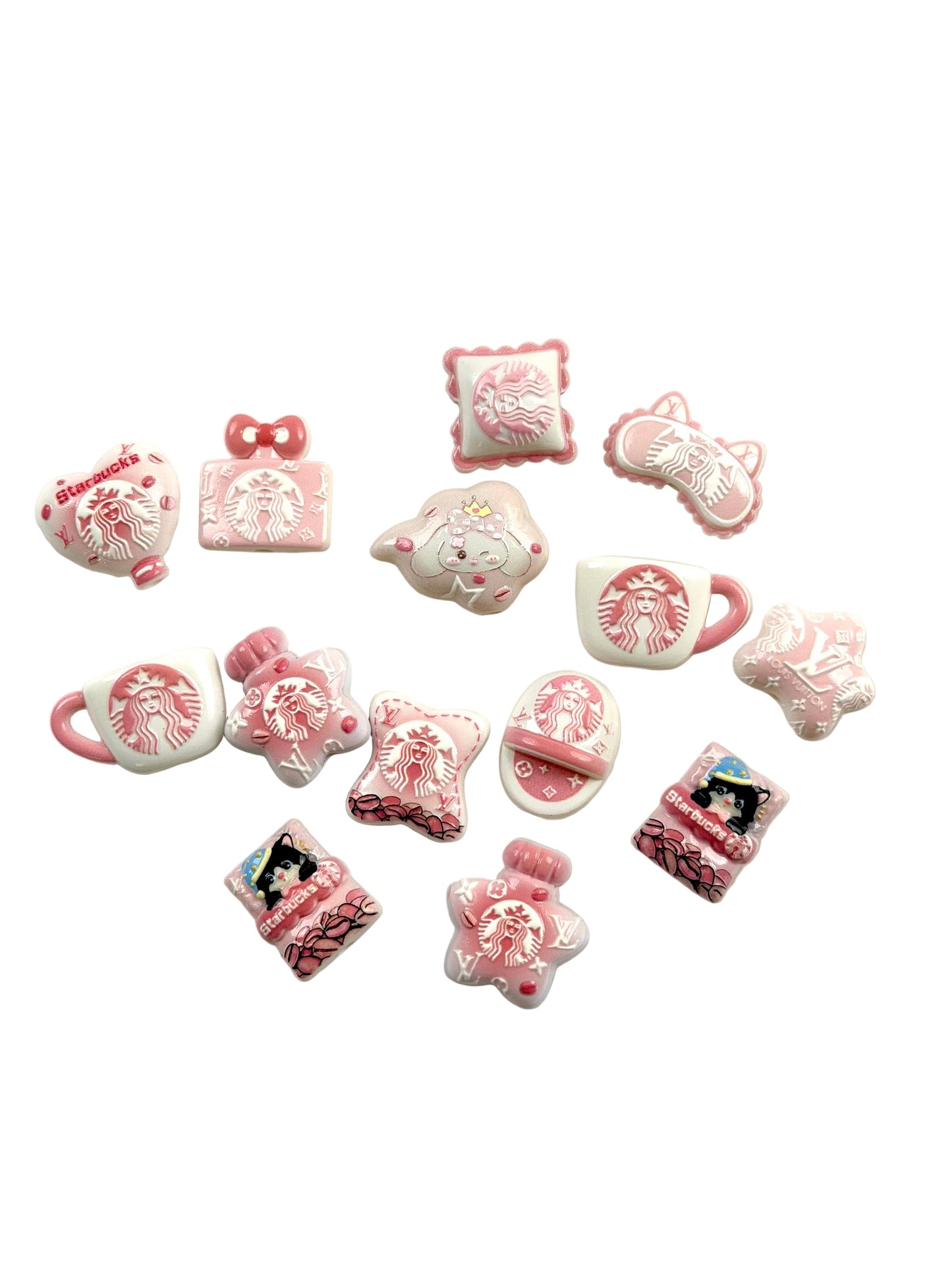 Small pink coffee beads