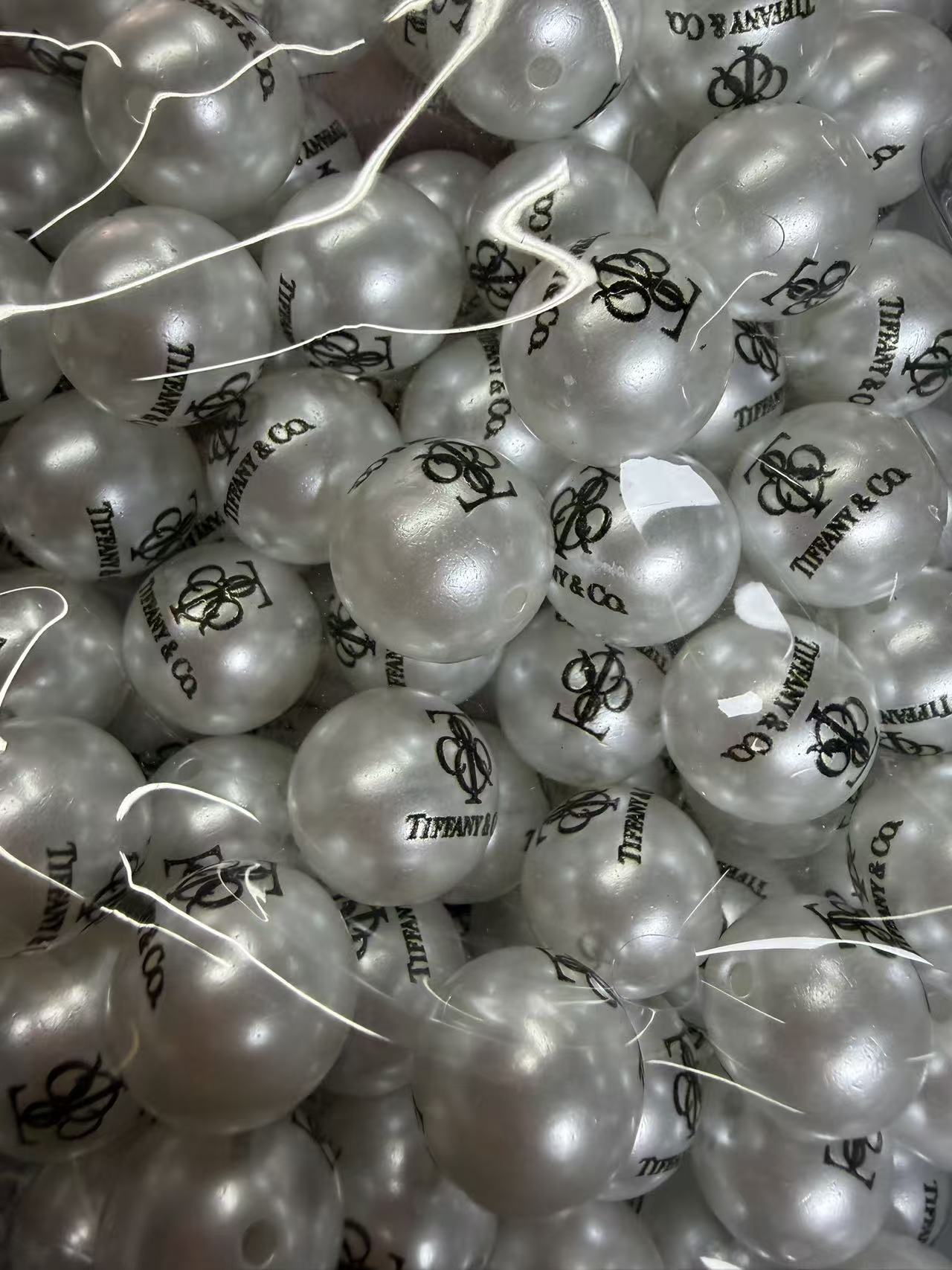 16mm acrylic designer beads(cc/vv/dd/gg/tiff/pra/ysl/h