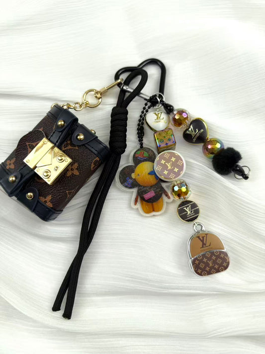 Beaded phone strap keychain bagcharms