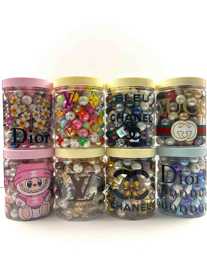 Acrylic bottle with designer beads