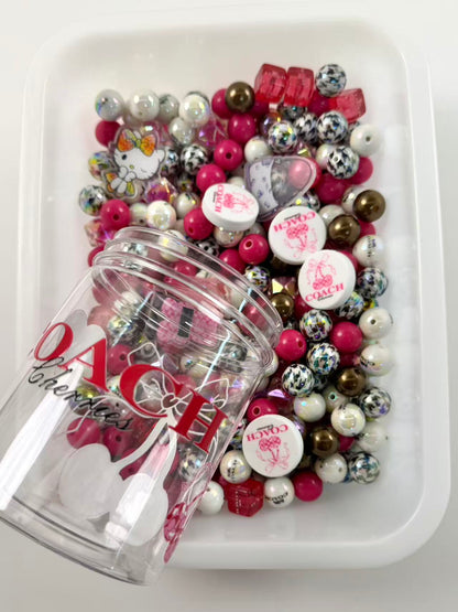 Acrylic bottle with designer beads