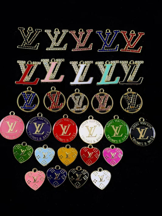 GOLD vv Colorful charms pendants