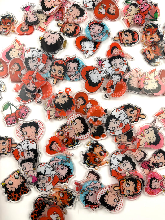 6cm beauty Betty BOOP acrylic flatback sheet