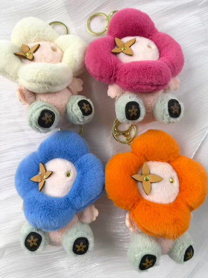Big 10cm*15cm flower vv bag charm