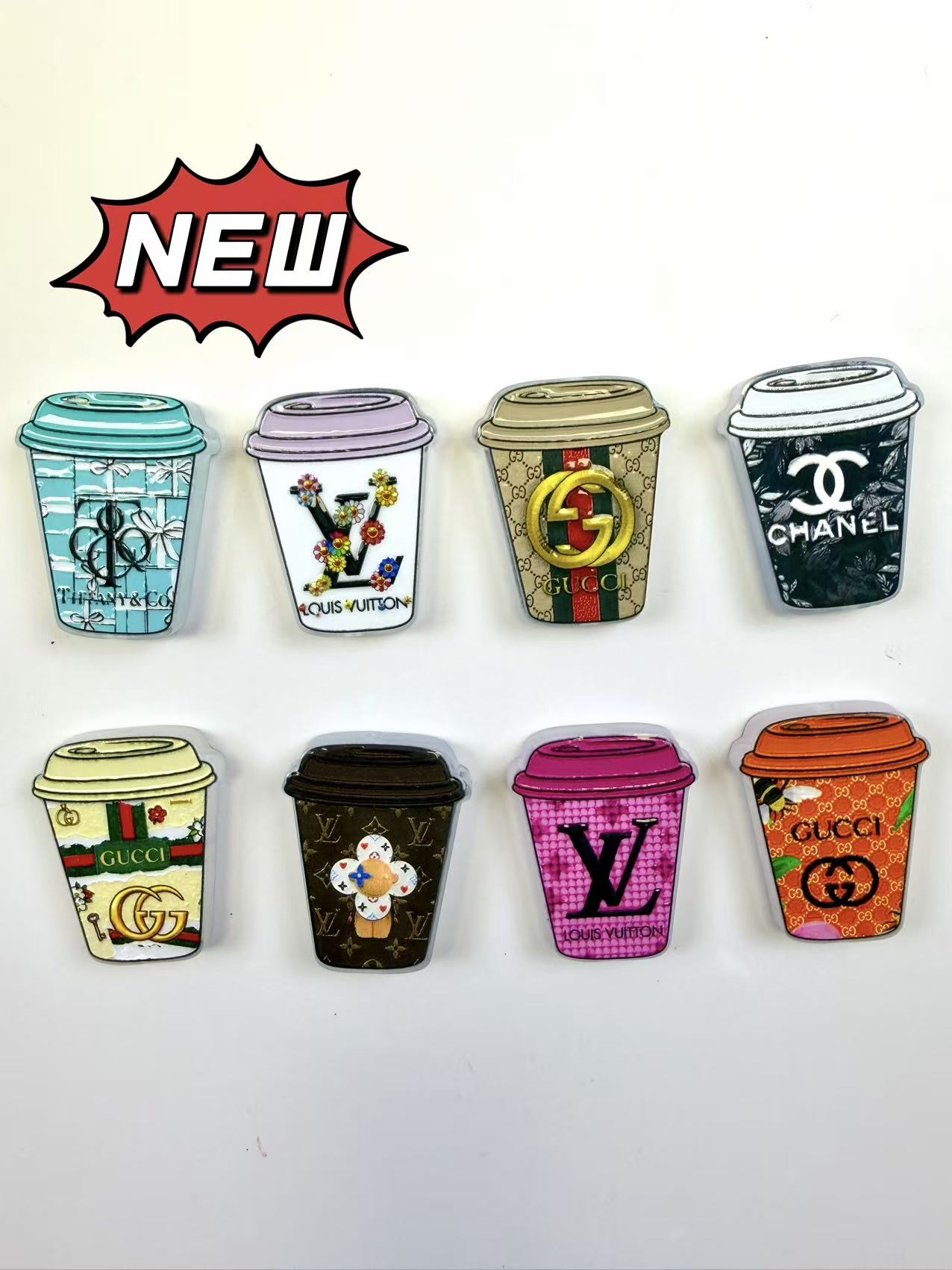 Designer acrylic bottle beads