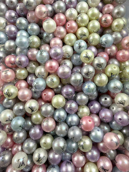 16mm acrylic designer beads(cc/vv/dd/gg/tiff/pra/ysl/h