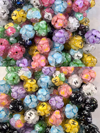 Designer 16mm round fancy bead
