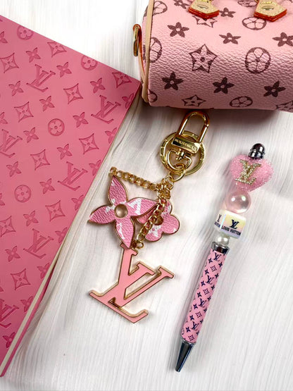 PINK vv designer notebook minibag set
