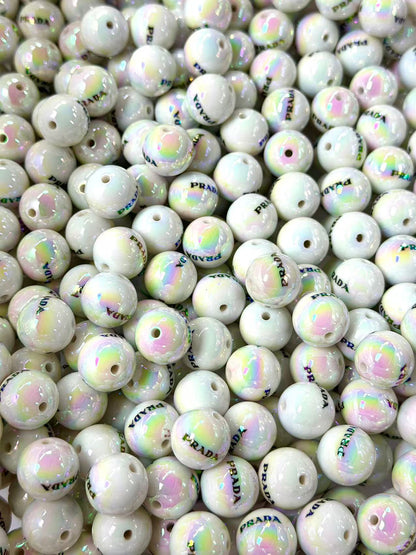 16mm acrylic designer beads(cc/vv/dd/gg/tiff/pra/ysl/h