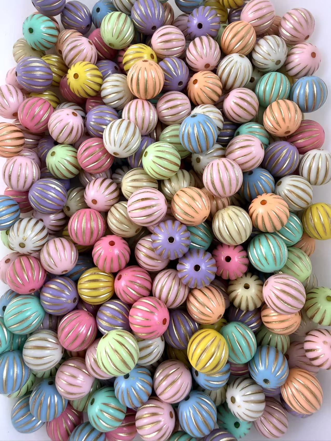 16mm colorful melon Beads