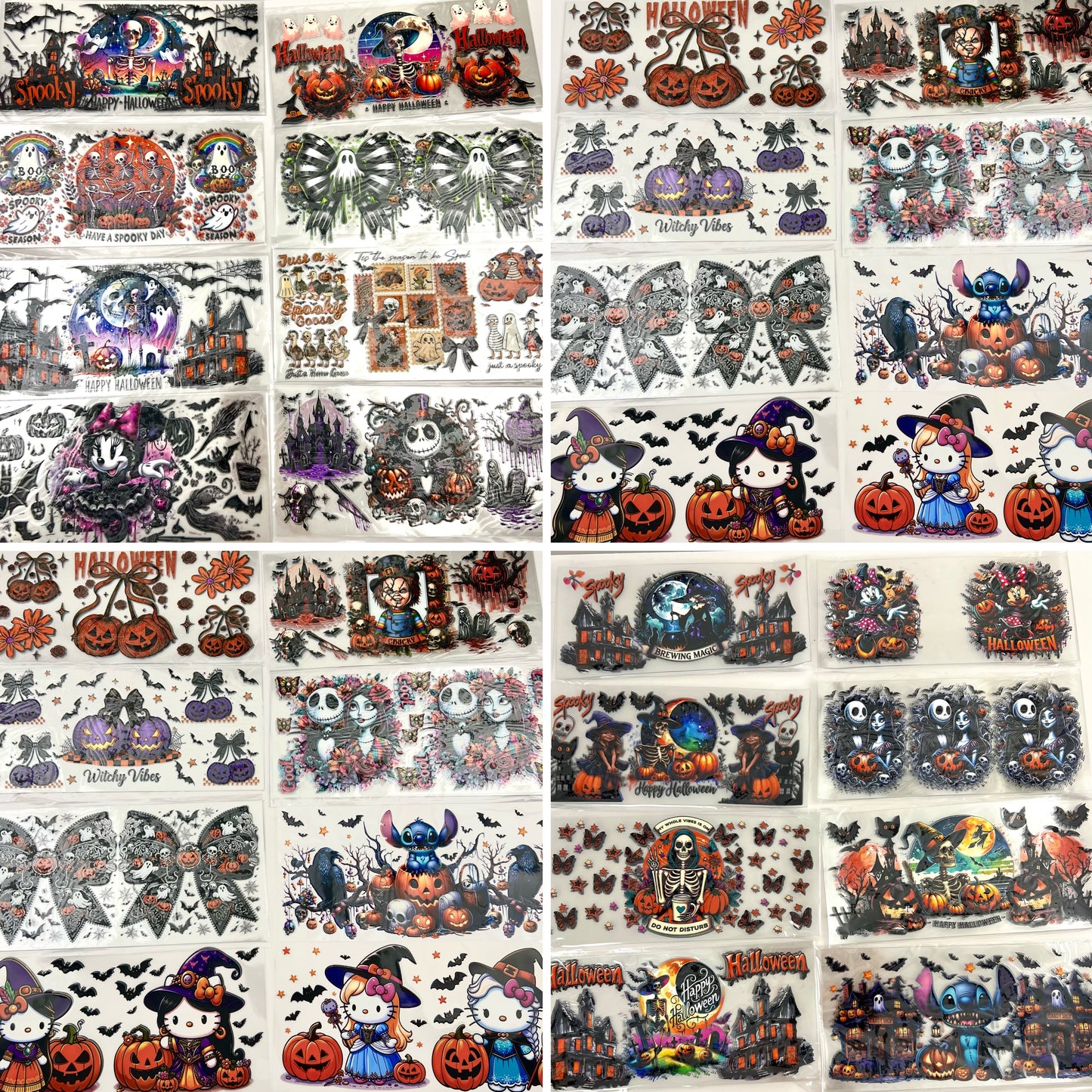 Halloween Cup wrap 16oz UVDTF stickers