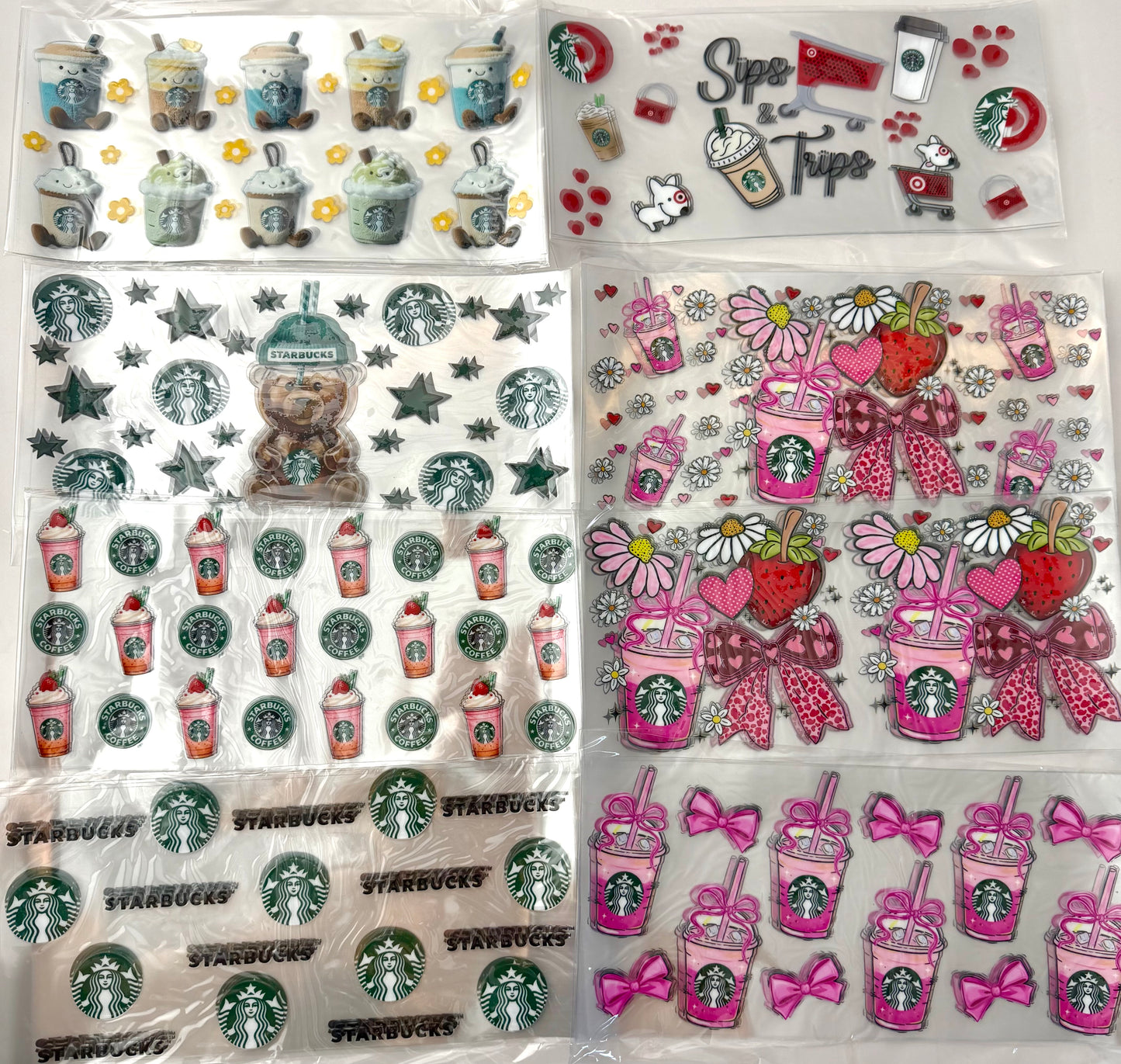 coffee Cup wrap 16oz UVDTF stickers