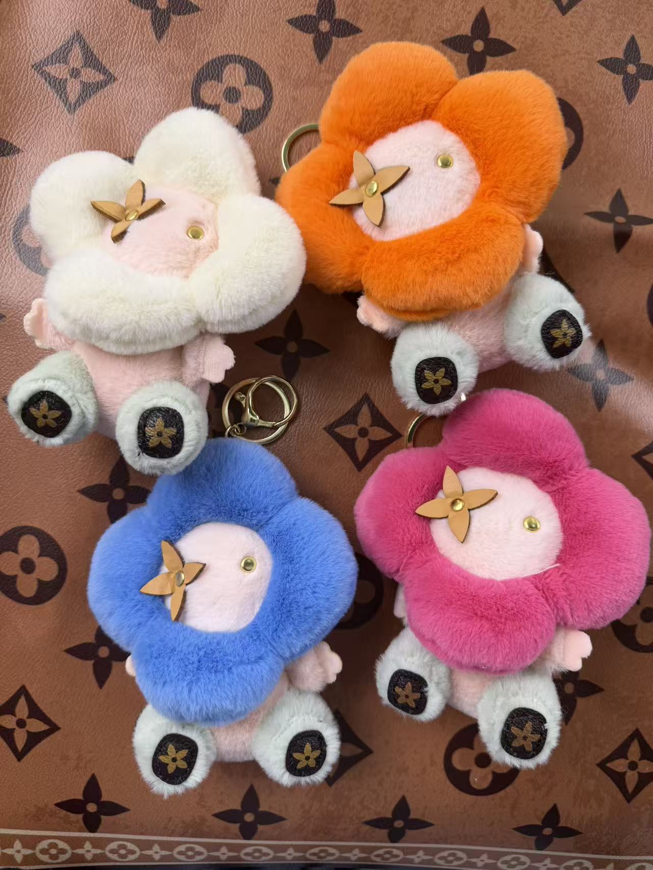 Big 10cm*15cm flower vv bag charm