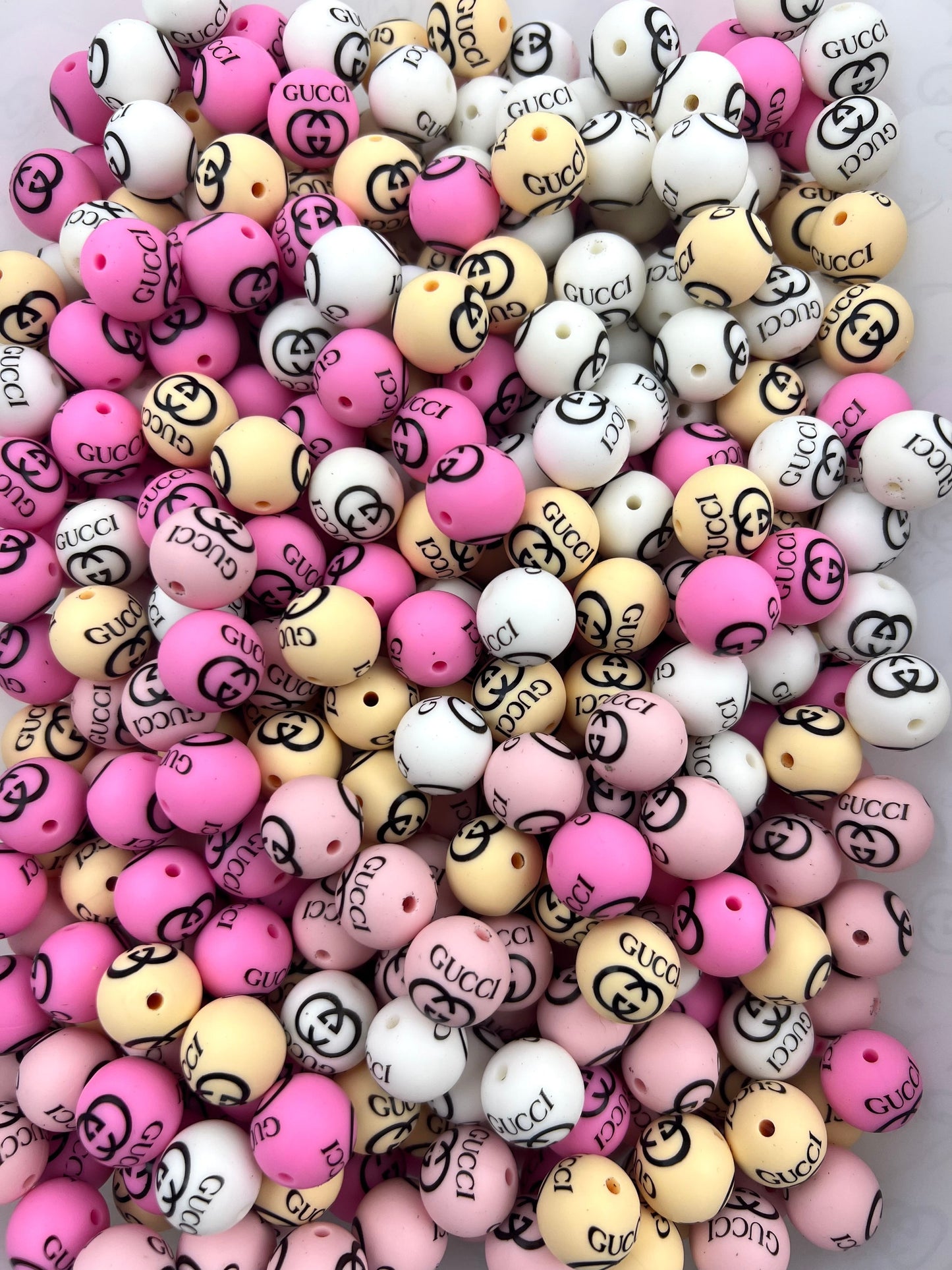 16mm Silicone designer beads(CC/VV/GG/DD/MK/YSl