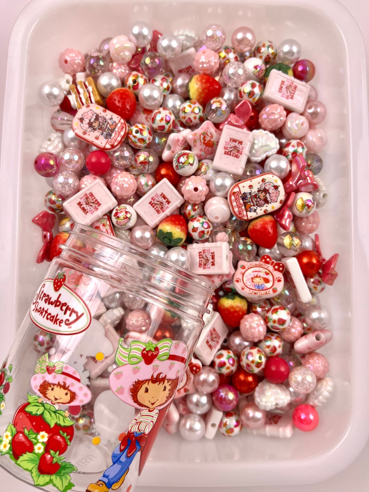 Acrylic bottle with designer beads