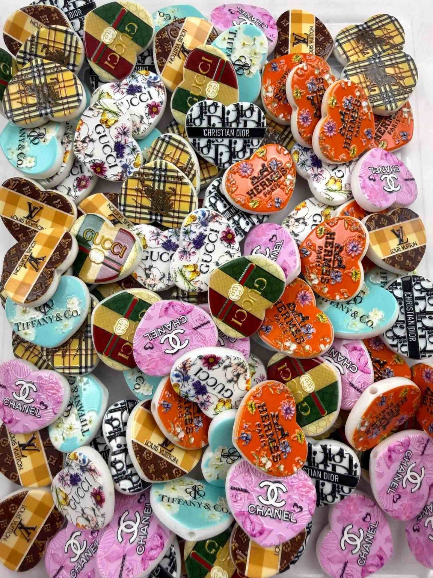 26mm heart beads