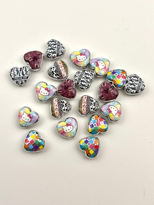 Designer 16mm heart beads