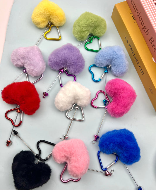 DIY heart plush keychain