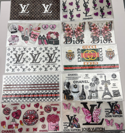 Designer Cupwrap 16oz UVDTF stickers