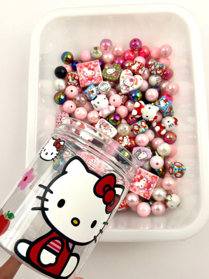Acrylic bottle with designer beads