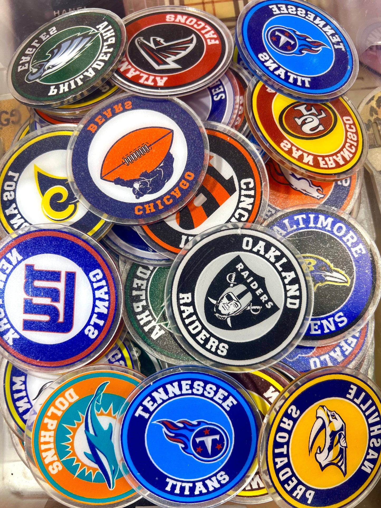 4-6cm football team acrylic flatback sheet