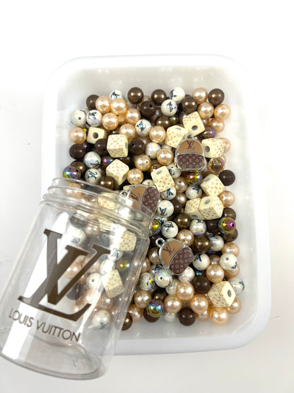 Acrylic bottle with designer beads