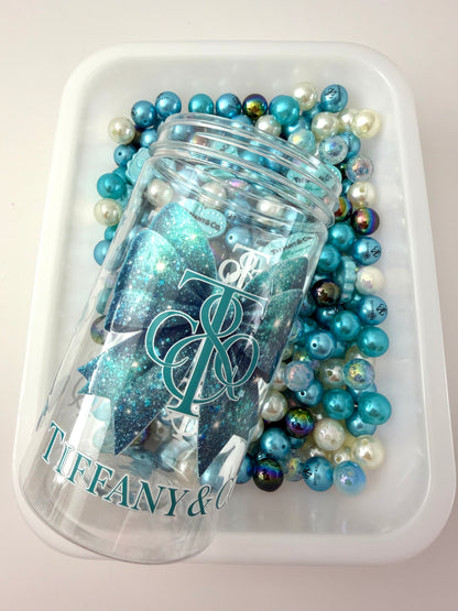 Acrylic bottle with designer beads
