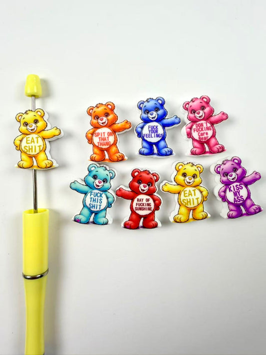 Silicone Carebear focal beads