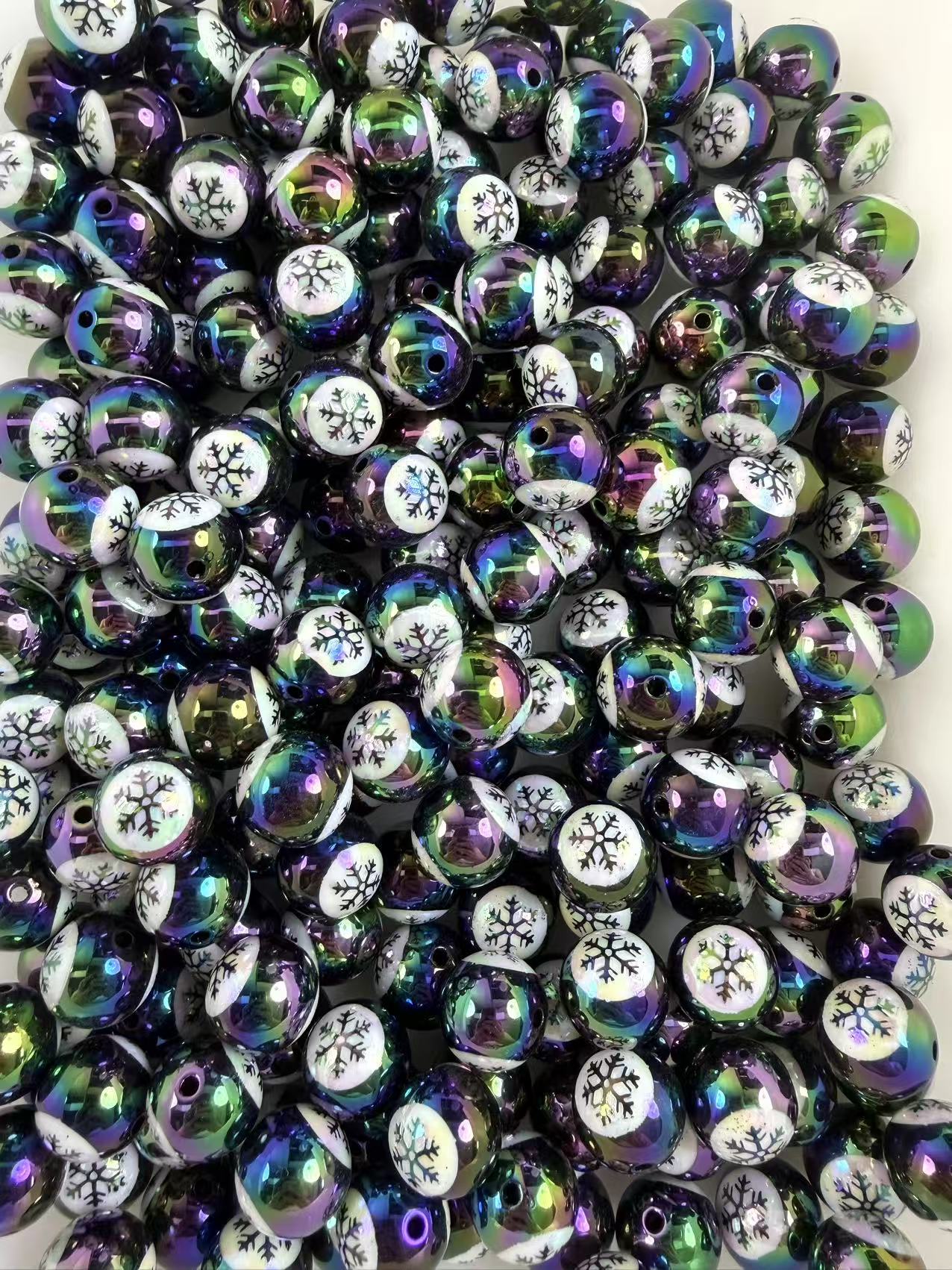 16mm snowflake Beads
