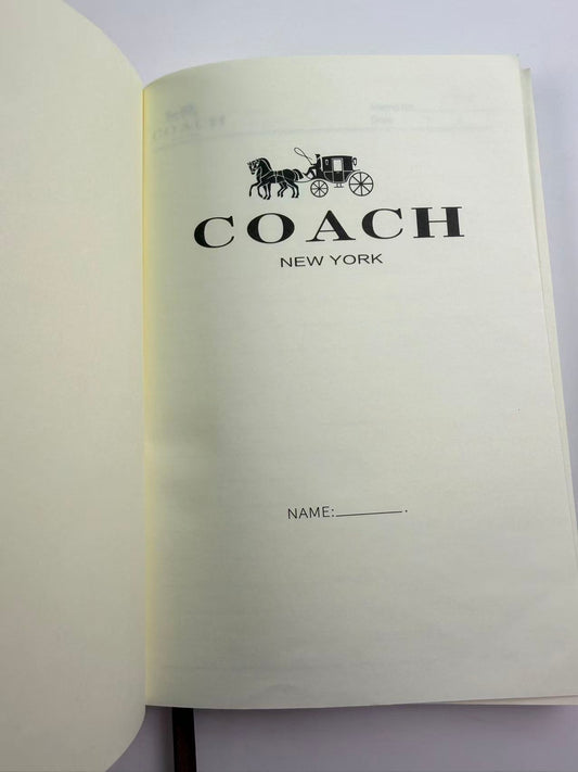Coach luxury A5 notebook set with pen