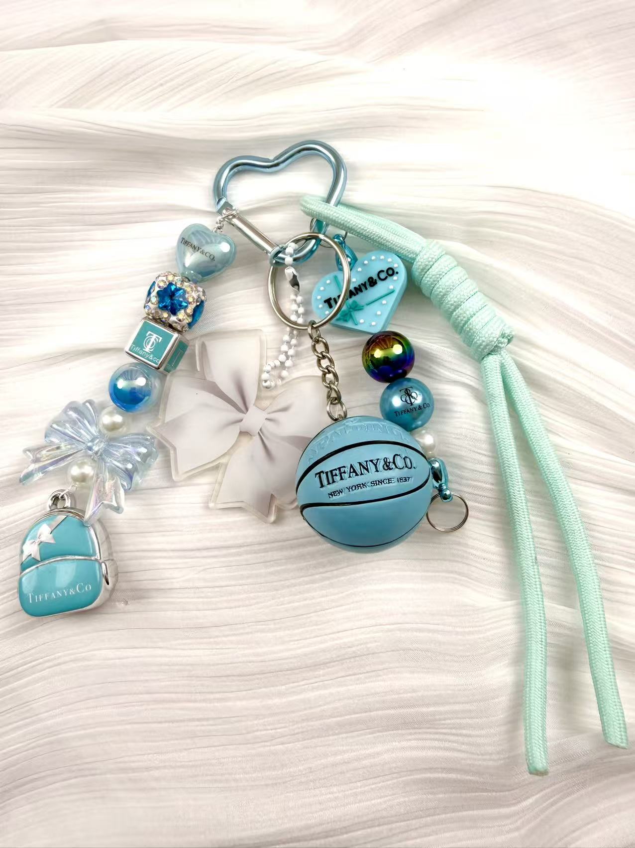Beaded phone strap keychain bagcharms