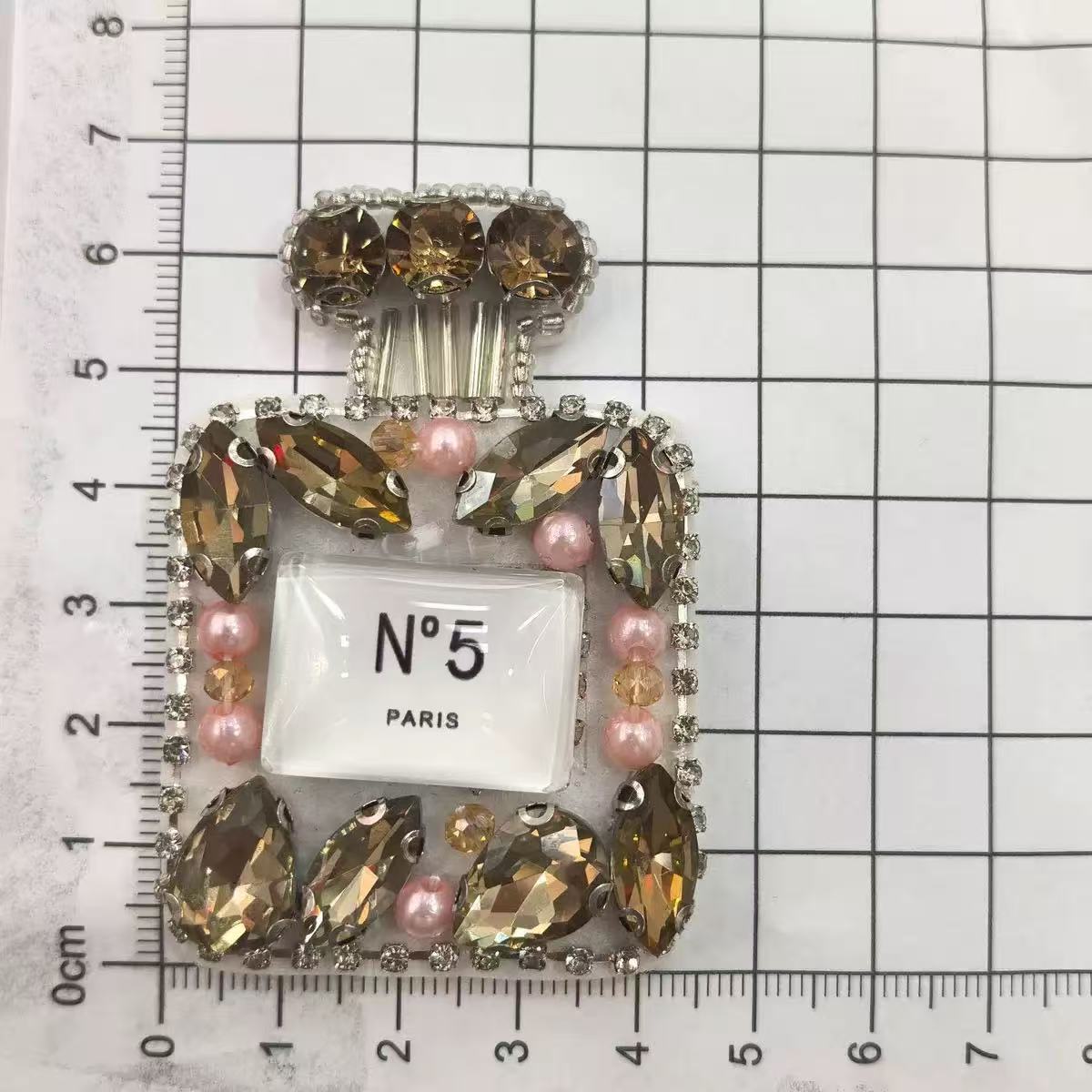 PATCH CC-Style Pearl & Rhinestone Fabric  Patches