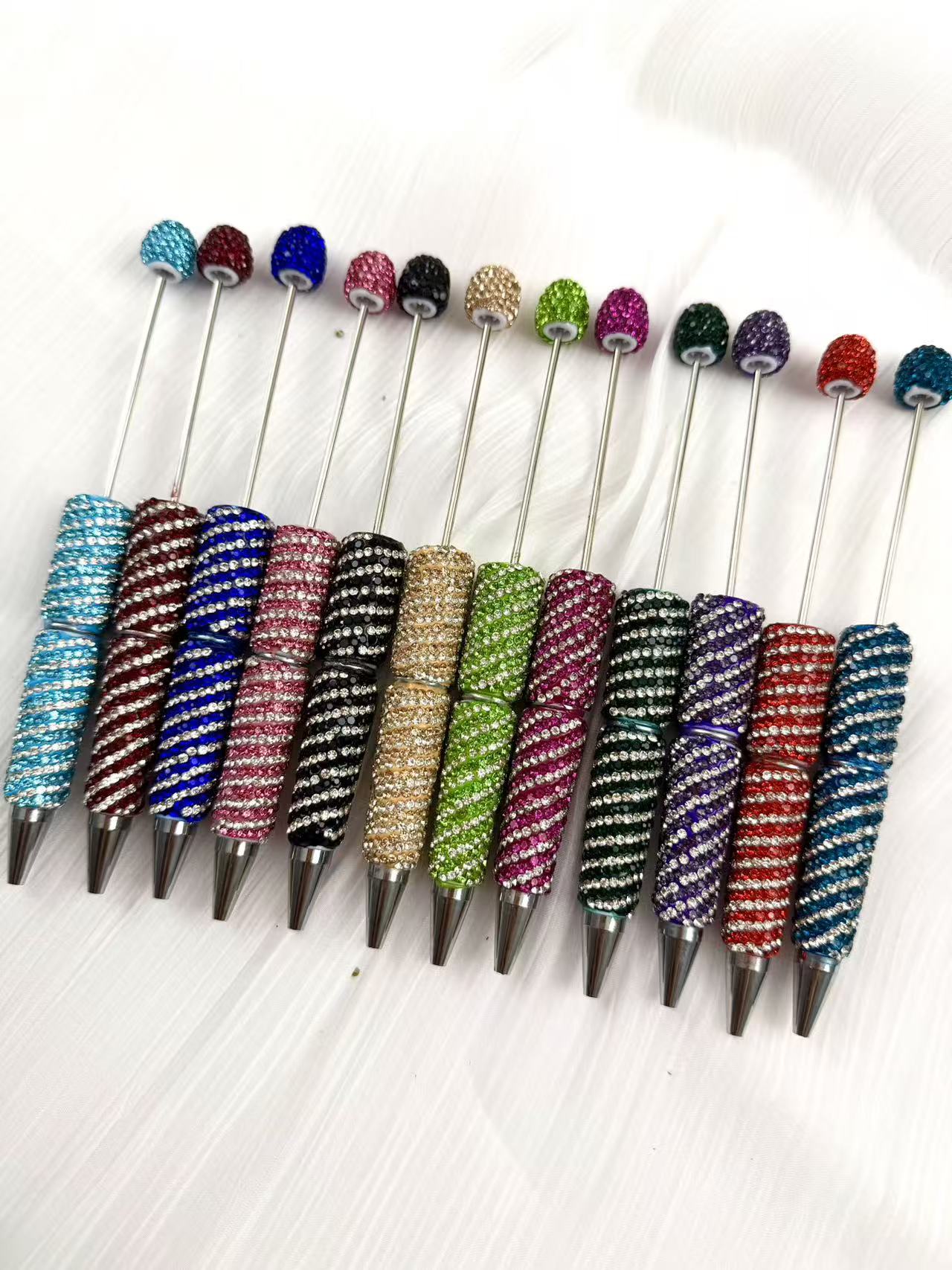 rhinestones stripe colorful fancy diy pens