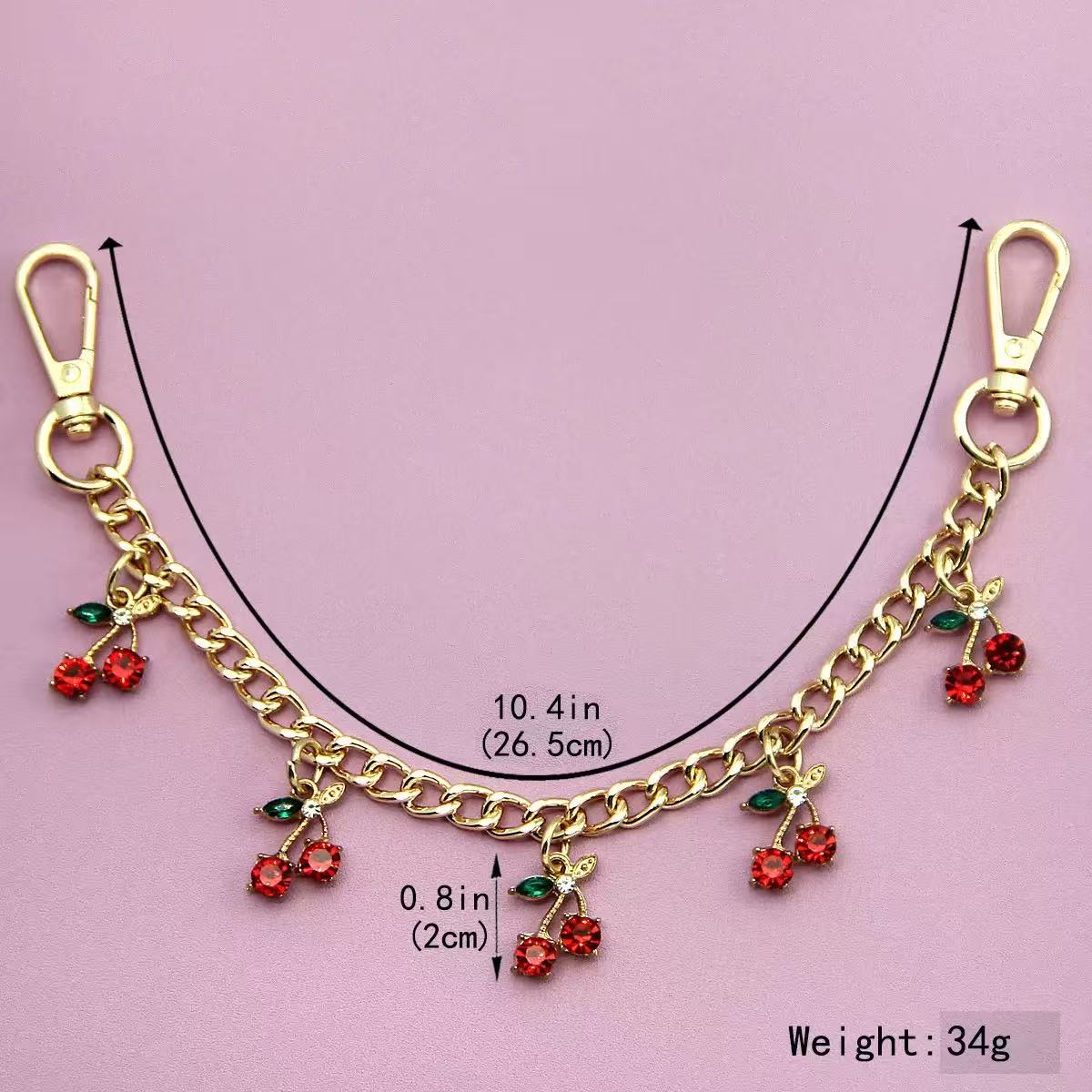 Cherry keychain bag charm