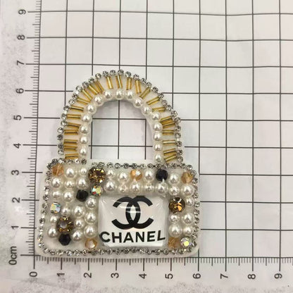 PATCH CC-Style Pearl & Rhinestone Fabric  Patches