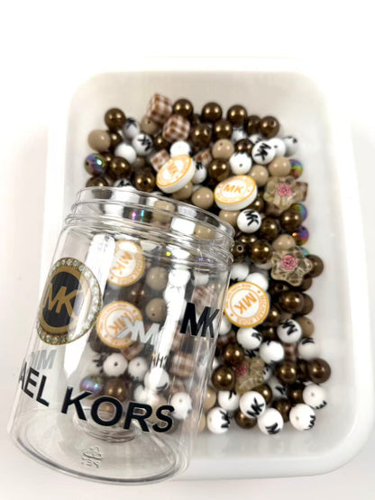Acrylic bottle with designer beads
