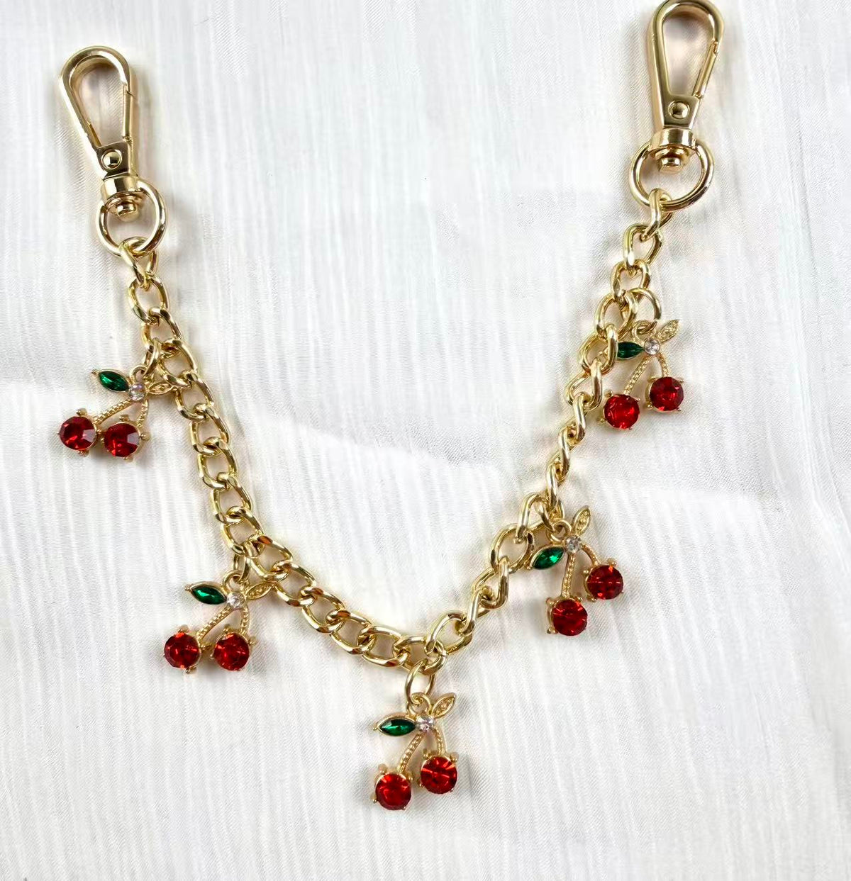 Cherry keychain bag charm