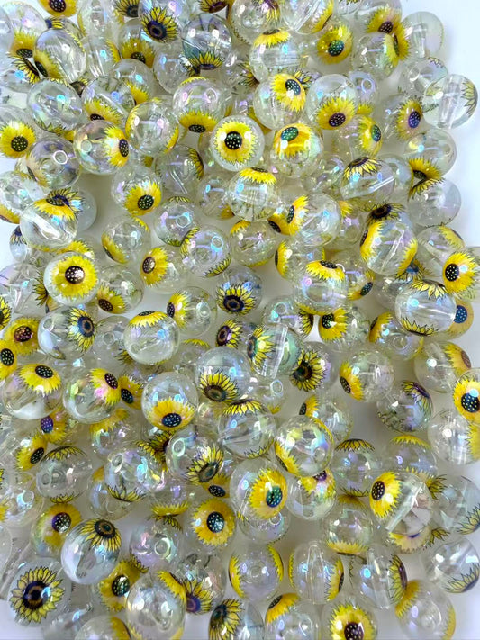 16mm  sunflower Beads