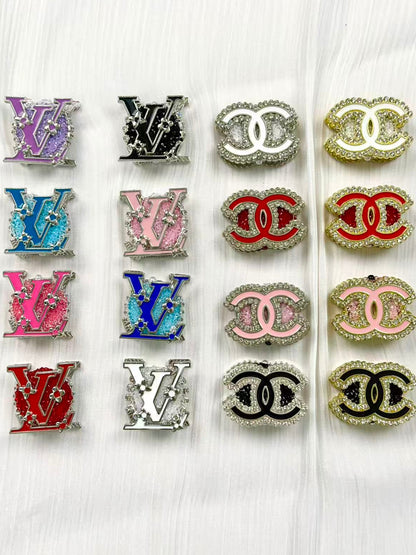 Designer alloy fancy metal logo beads