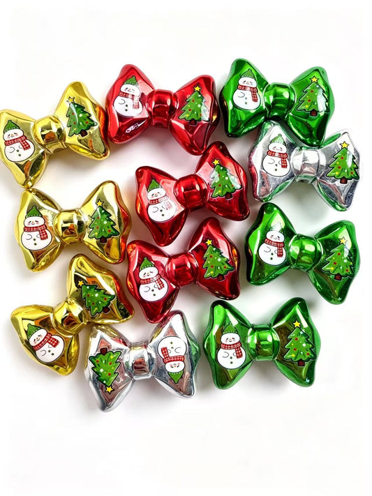 Christmas bow beads